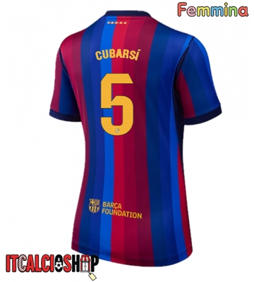 Barcelona Pau Cubarsi #5 Prima Maglia Femmina 2026-27 Manica Corta